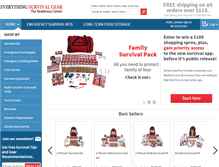 Tablet Screenshot of everythingsurvivalgear.com